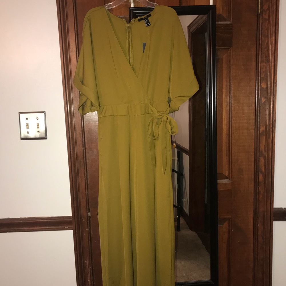 Forever 21 olive jumpsuit